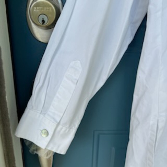 CHICOS WHITE BUTTON COASTAL GRANNY LONG SHIRT SIZE 1 - Picture 8 of 16